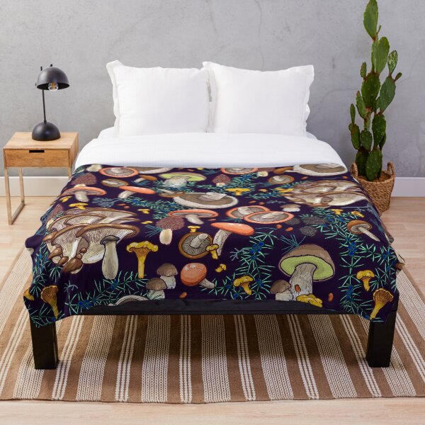 Dark dream forest Throw Blanket