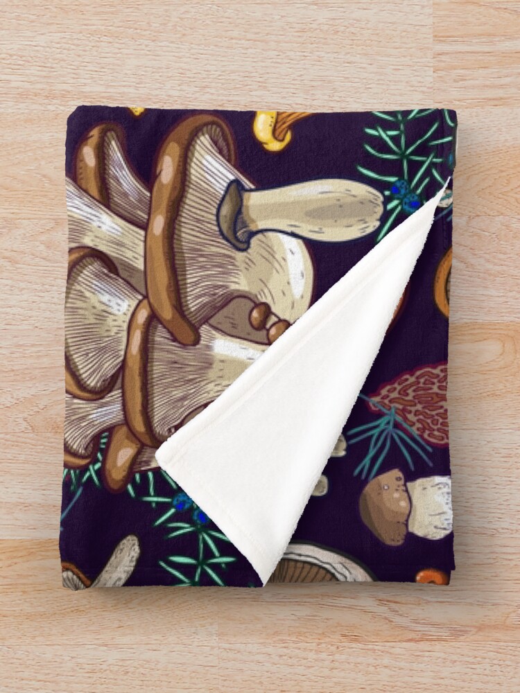 Alternate view of Dark dream forest Throw Blanket