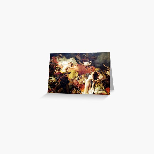 The Death of Sardanapalus - Painting by Eugène Delacroix Greeting Card