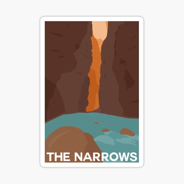 Vista previa del artículo con la obra «Parque Nacional Narrows Zion (Serie de parques nacionales)», diseñado y vendido por Emily Zigo.