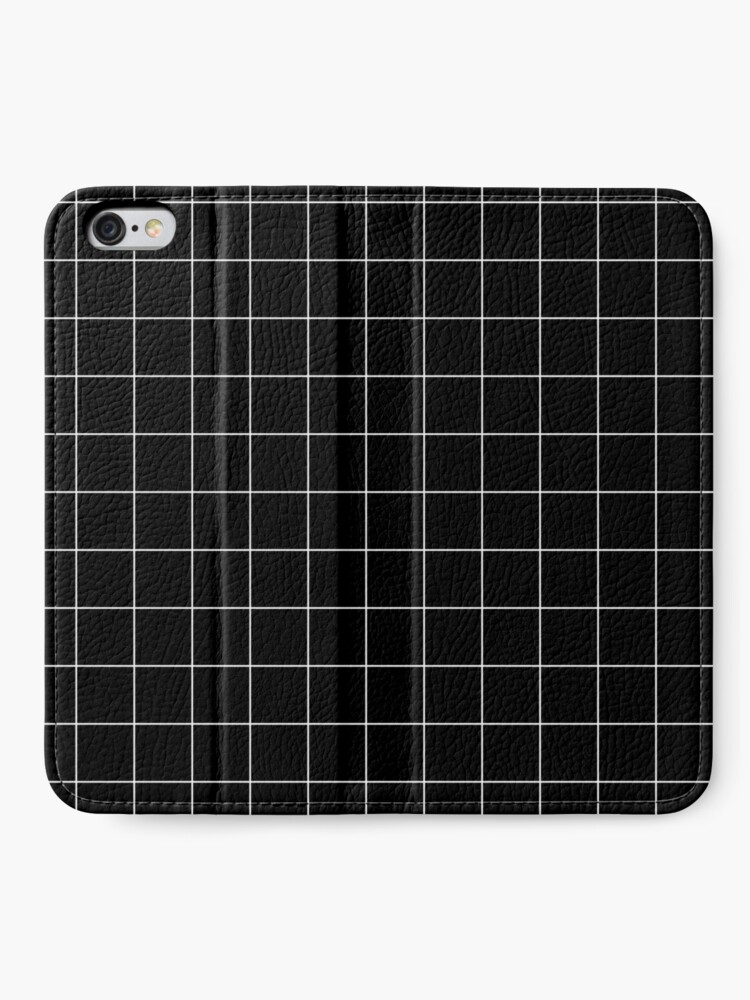 Alternate view of White Grid iPhone Wallet