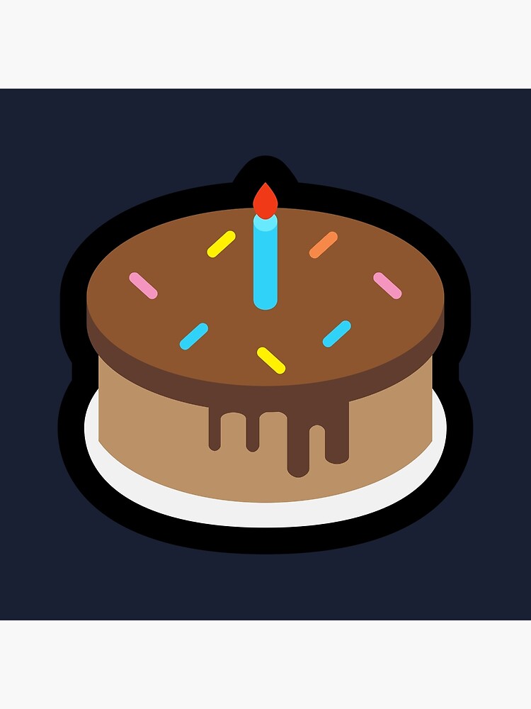 Impression Rigide Emoji Gateau D Anniversaire Par Feelklin Redbubble