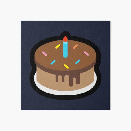 Birthday Cake Emoji Art Board Print By Feelklin Redbubble