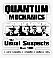 Quantum Mechanics - The Usual Suspects Sticker