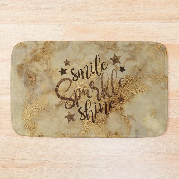 Item preview, Smile Sparkle, & Shine on Gold Marble designed and sold by infinitygrafix.