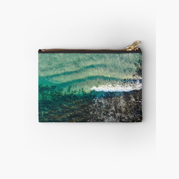 Item preview, Green water breaking on rocks designed and sold by Airburst Photography.