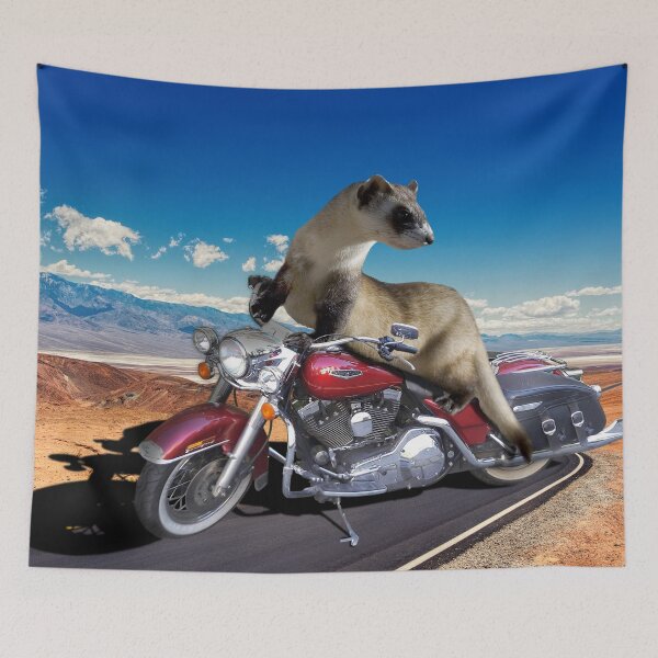 Item preview, Ferret on a Motorcycle  designed and sold by TooCoolUnicorn.