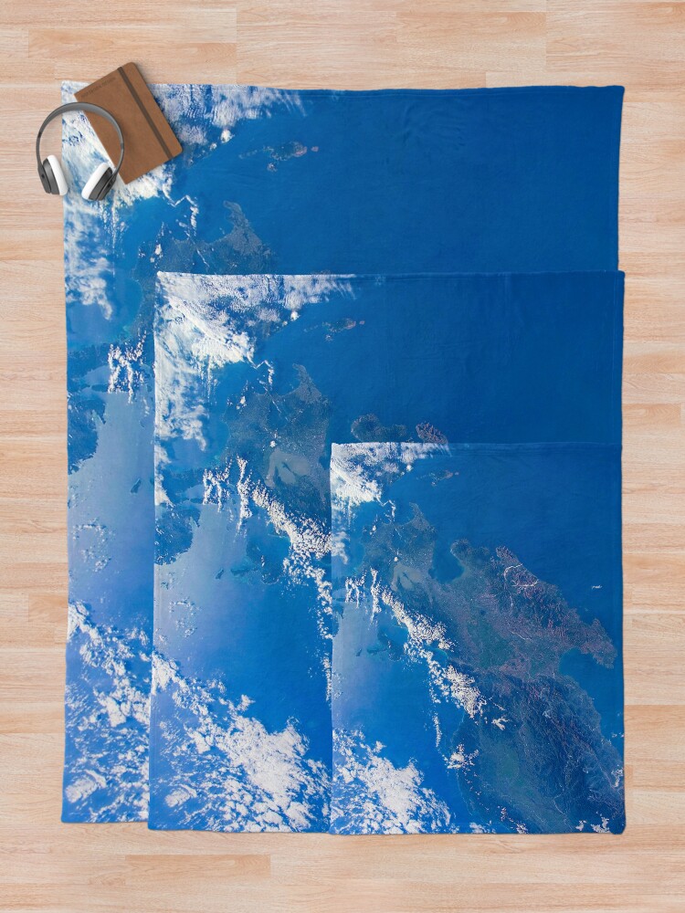 "Luzon Island Philippines Space Photography" Throw Blanket for Sale by