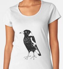 Max the Magpie - Raising funds for BirdLife Australia Premium Scoop T-Shirt