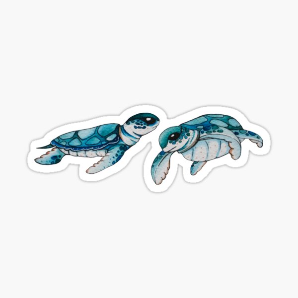 Aperçu de l'œuvre Deux petites tortues créée et vendue par PointyEarsIllus.