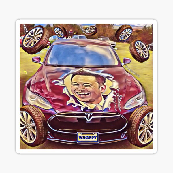 Whompy Wheel $TSLAQ Mobile (for Keef, the wombat) Sticker