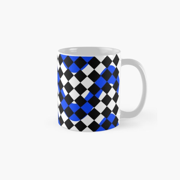 Black White & Blue Print Classic Mug