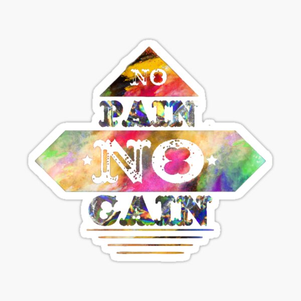 Sticker No Pain Gain Redbubble