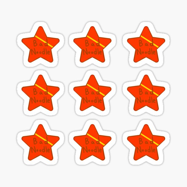Vista previa del artículo con la obra «9 Pack Estrella de premios de fideos malos», diseñado y vendido por NextJen1.