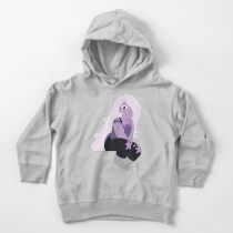 Sitting Amethyst Flat Design Toddler Pullover Hoodie