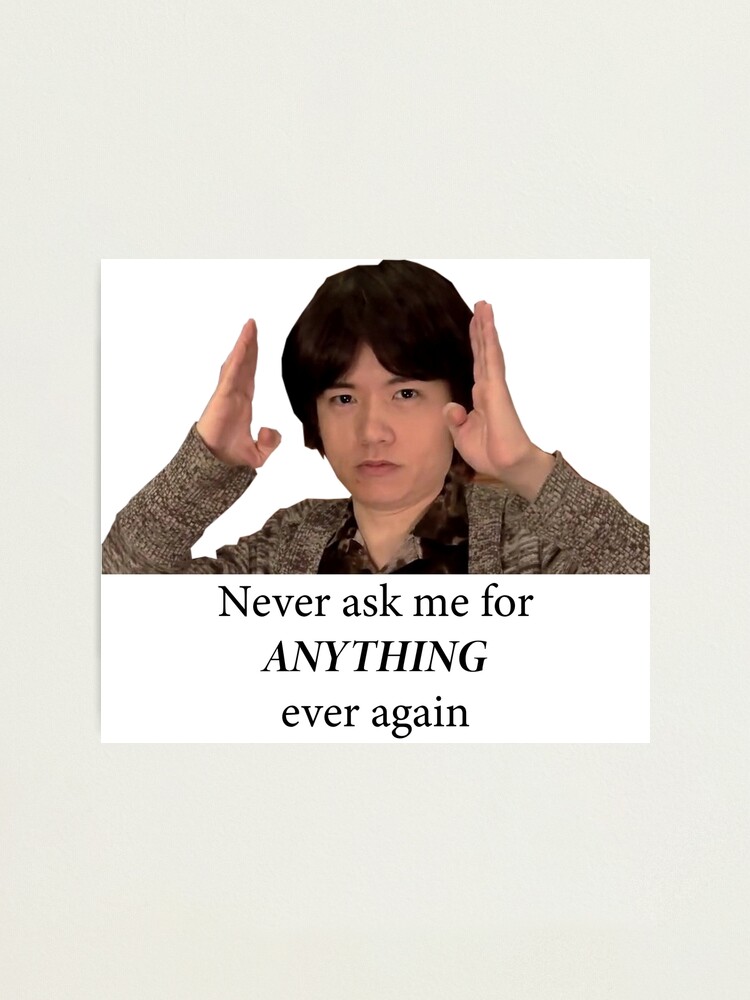 Sakurai Never Ask Me For Anything Ever Again Photographic Print By Korokshop Redbubble