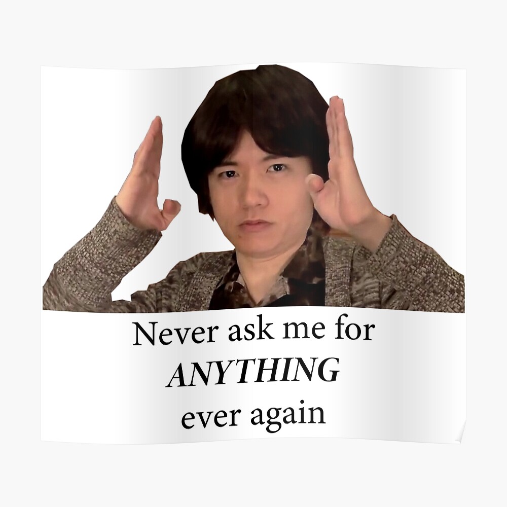 Sakurai Never Ask Me For Anything Ever Again Sticker By Korokshop Redbubble