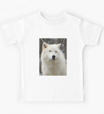 Arctic Wolf Close Up Kids Tee