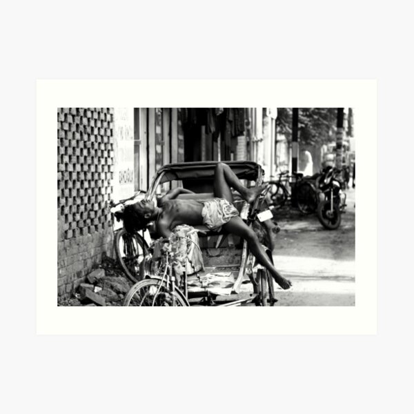 Rickshaw Break Art Print