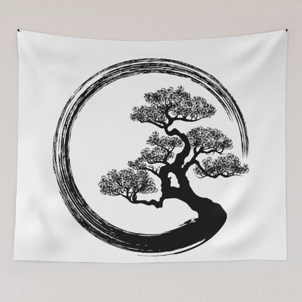 Item preview, Enso Zen Circle and Bonsai Tree  designed and sold by k9printart.
