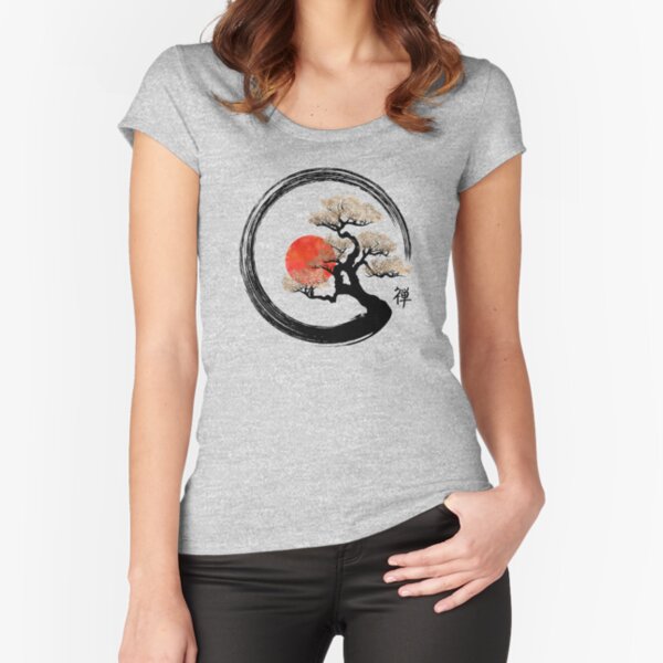 Item preview, Enso Circle and Bonsai Tree on Canvas designed and sold by k9printart.