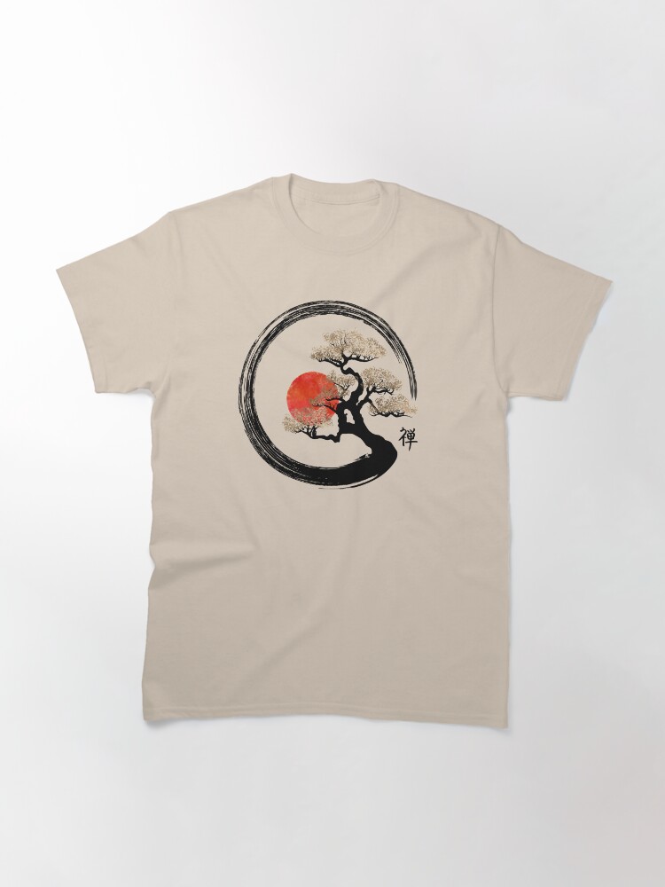 Alternate view of Enso Circle and Bonsai Tree on Canvas Classic T-Shirt