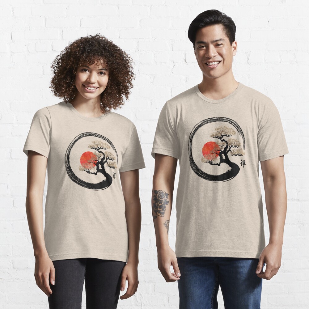 Disover Enso Circle and Bonsai Tree on Canvas | Essential T-Shirt 