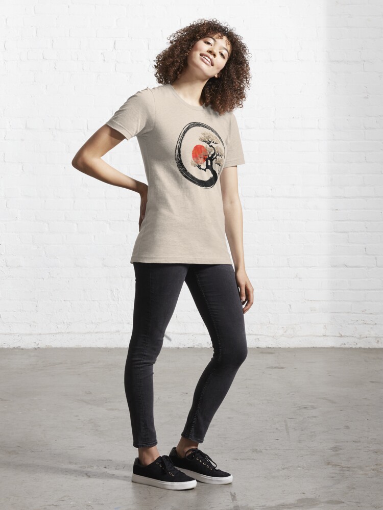 Discover Enso Circle and Bonsai Tree on Canvas | Essential T-Shirt 