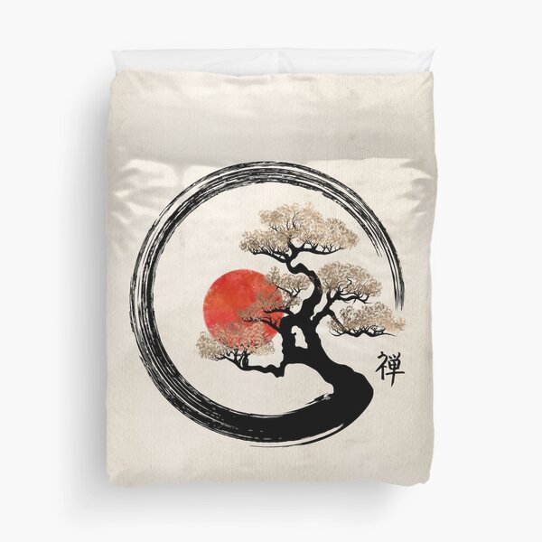 Item preview, Enso Circle and Bonsai Tree on Canvas designed and sold by k9printart.