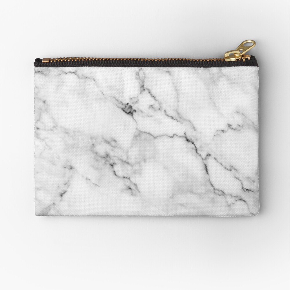 White marble Zipper Pouch