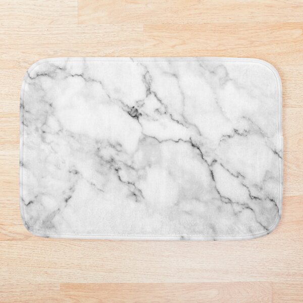 White marble Bath Mat