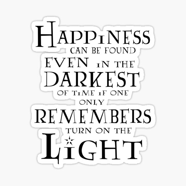Harry Potter Saying Square Red 3" Ornament "Happiness can be found in the" 