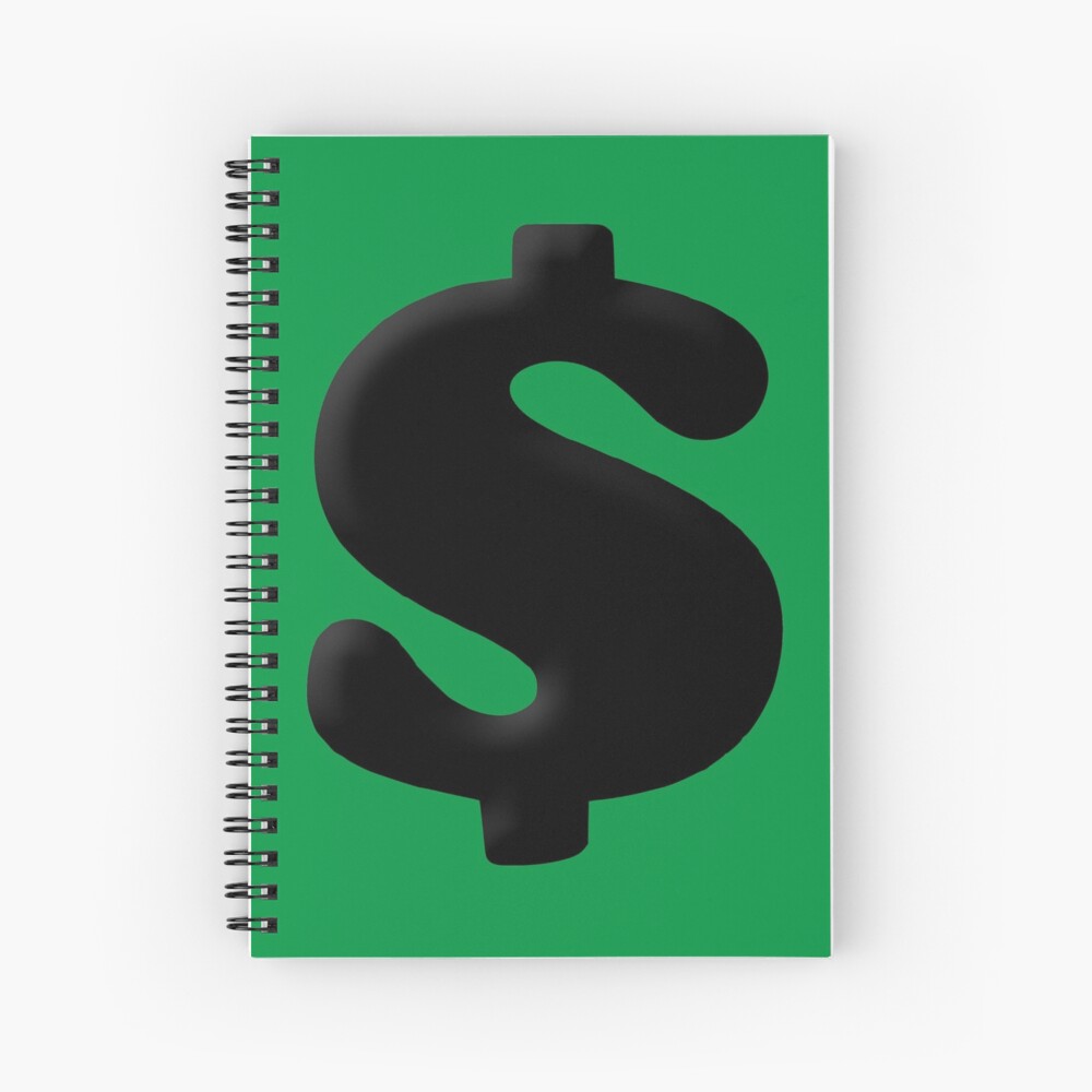 Money Symbol Spiral Notebook
