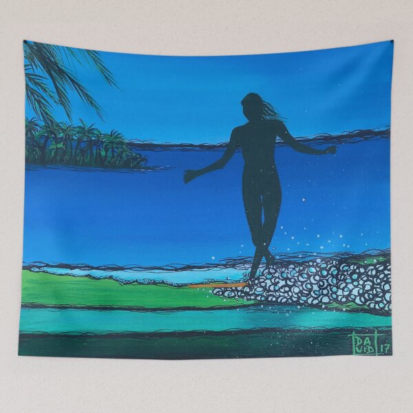 Item preview, Glide Girl in Green - #ReoSurf Art designed and sold by David Bell.