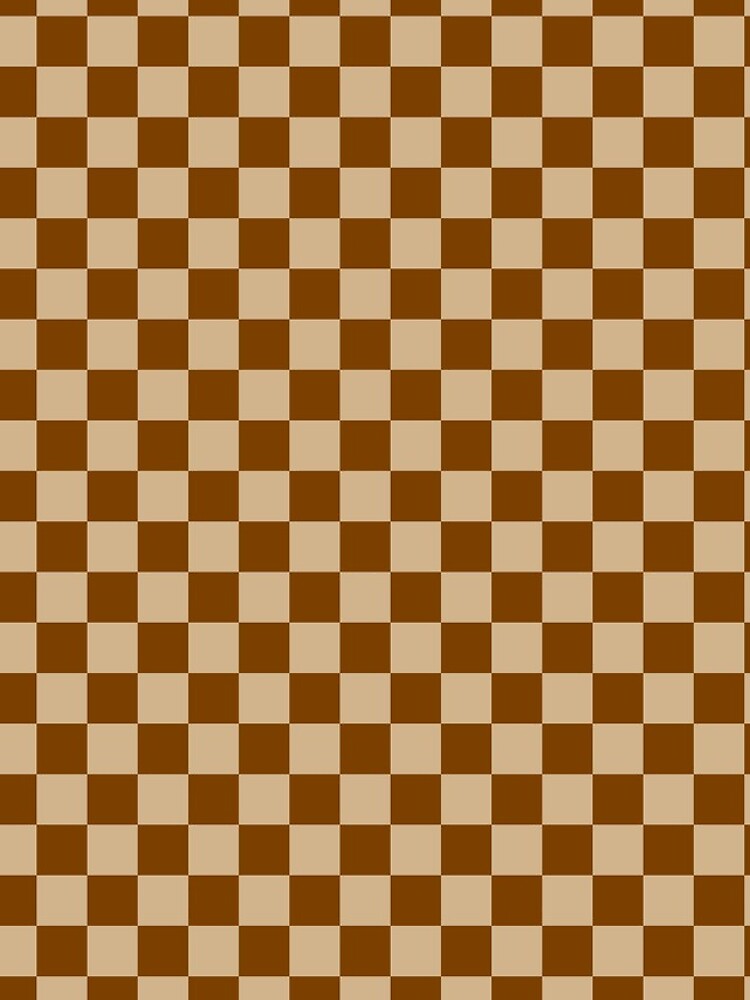 Tan Brown and Chocolate Brown Checkerboard iPhone Case by