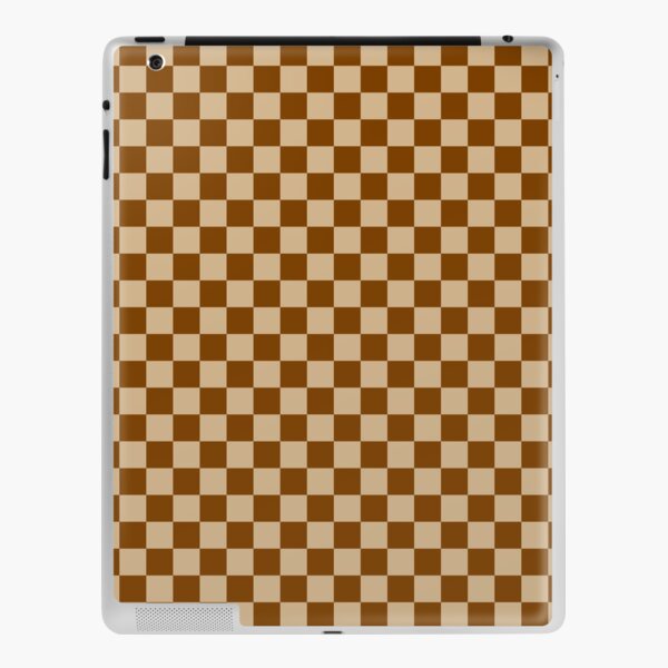 Tan Brown and Chocolate Brown Checkerboard iPad Case & Skin for