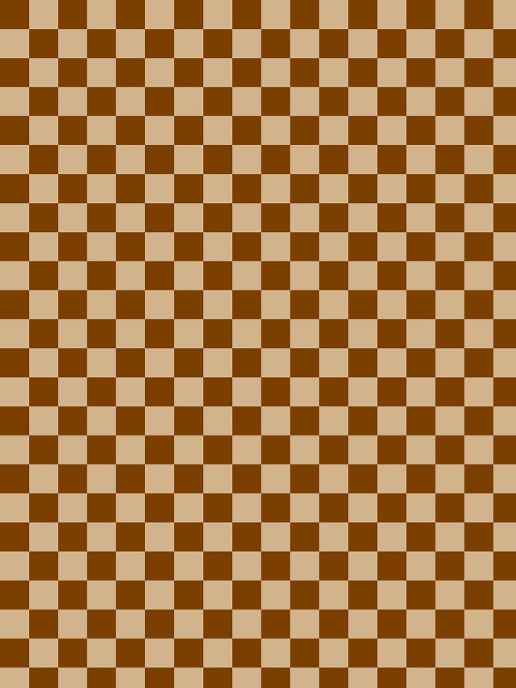 White and Tan Brown Checkerboard Essential T-Shirt for Sale by