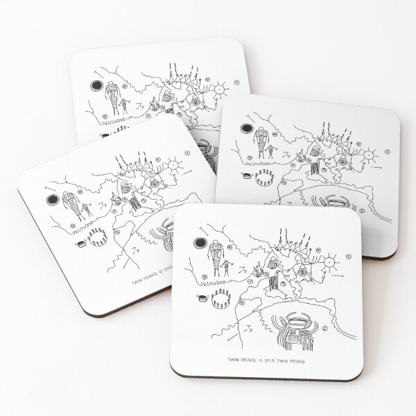 Twin Peaks - Cave Map Coasters (Set of 4)