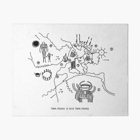 Twin Peaks - Cave Map Art Board Print