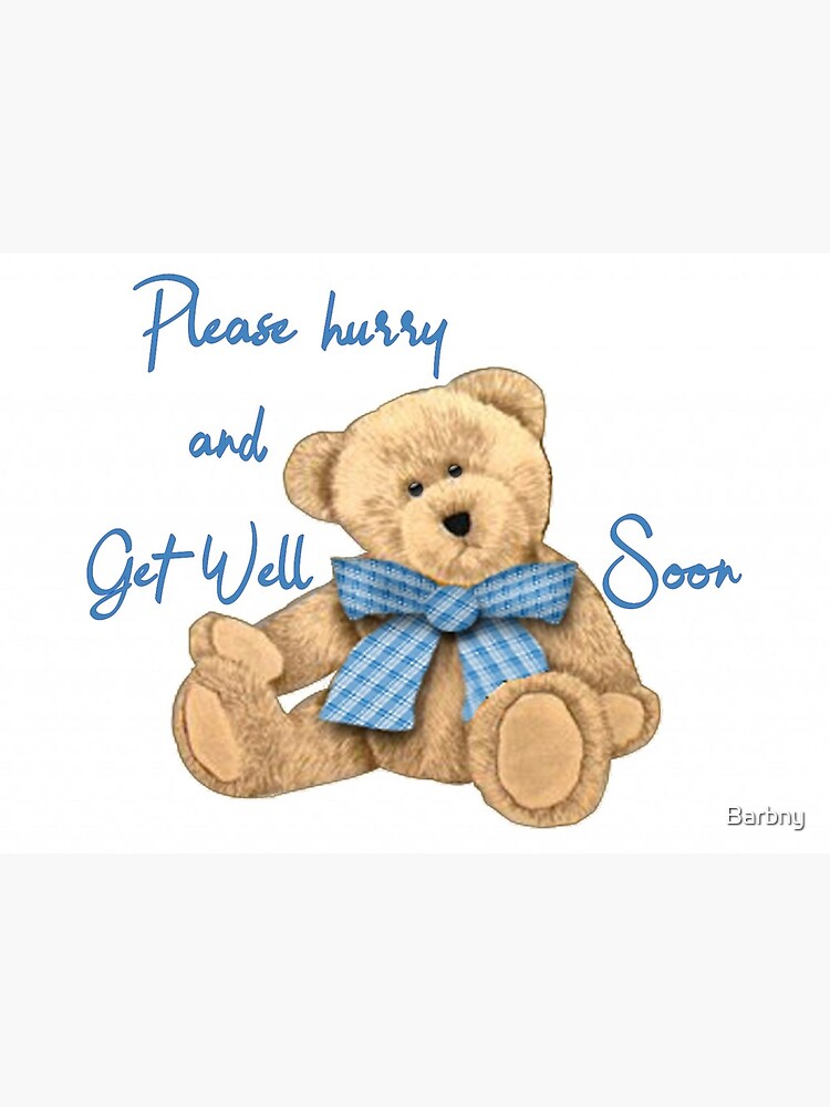 Teddy Bear Get Well Soon Card Printable Get Well Card for Kid 