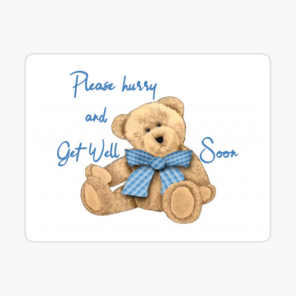 Take It Easy Teddy Bear Get Well Card