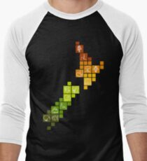 New Zealand Fun Map Men's Baseball ¾ T-Shirt