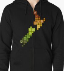 New Zealand Fun Map Zipped Hoodie