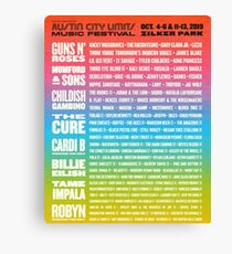 austin city limits tour 2019 festival line birumuda Canvas Print