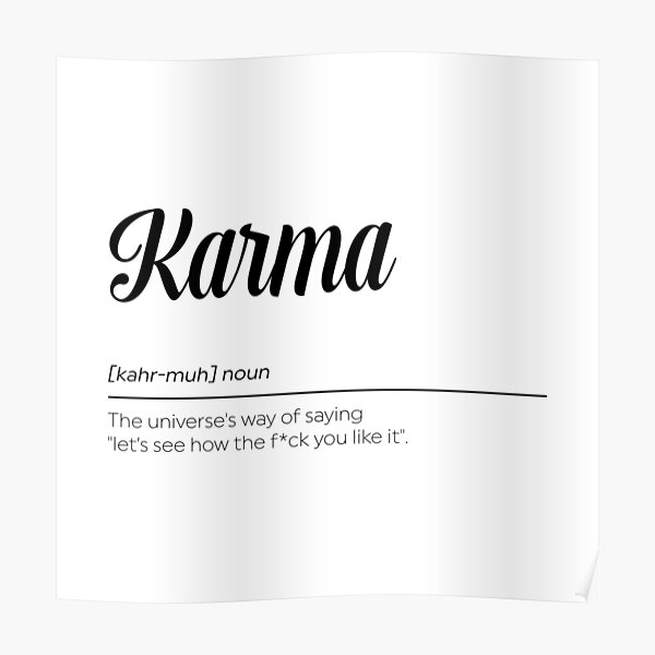 Karma definition print Karma definition poster Art & Collectibles ...