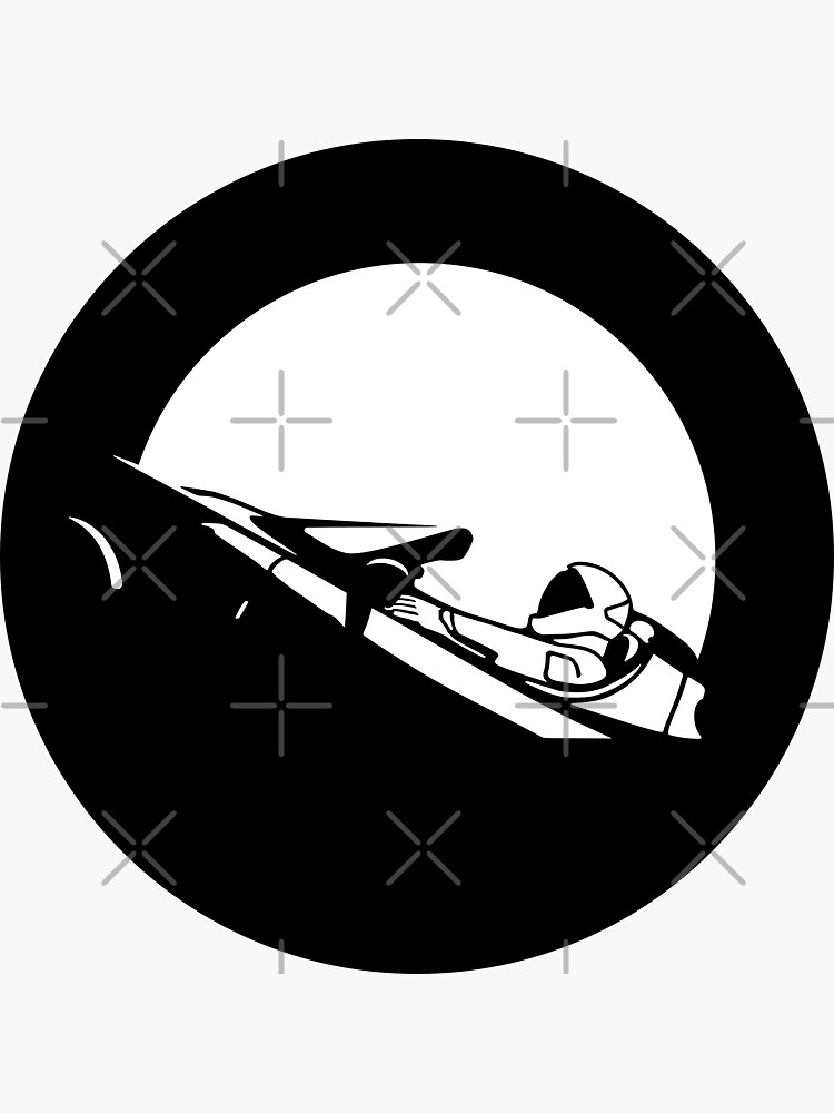 Thumbnail 3 of 3, Sticker, Starman In Space Tesla Roadster (Simplified) designed and sold by science-gifts.