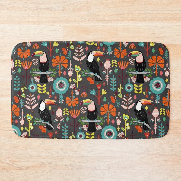 Item preview, Colorful Toucans On Grey  designed and sold by TigaTiga.