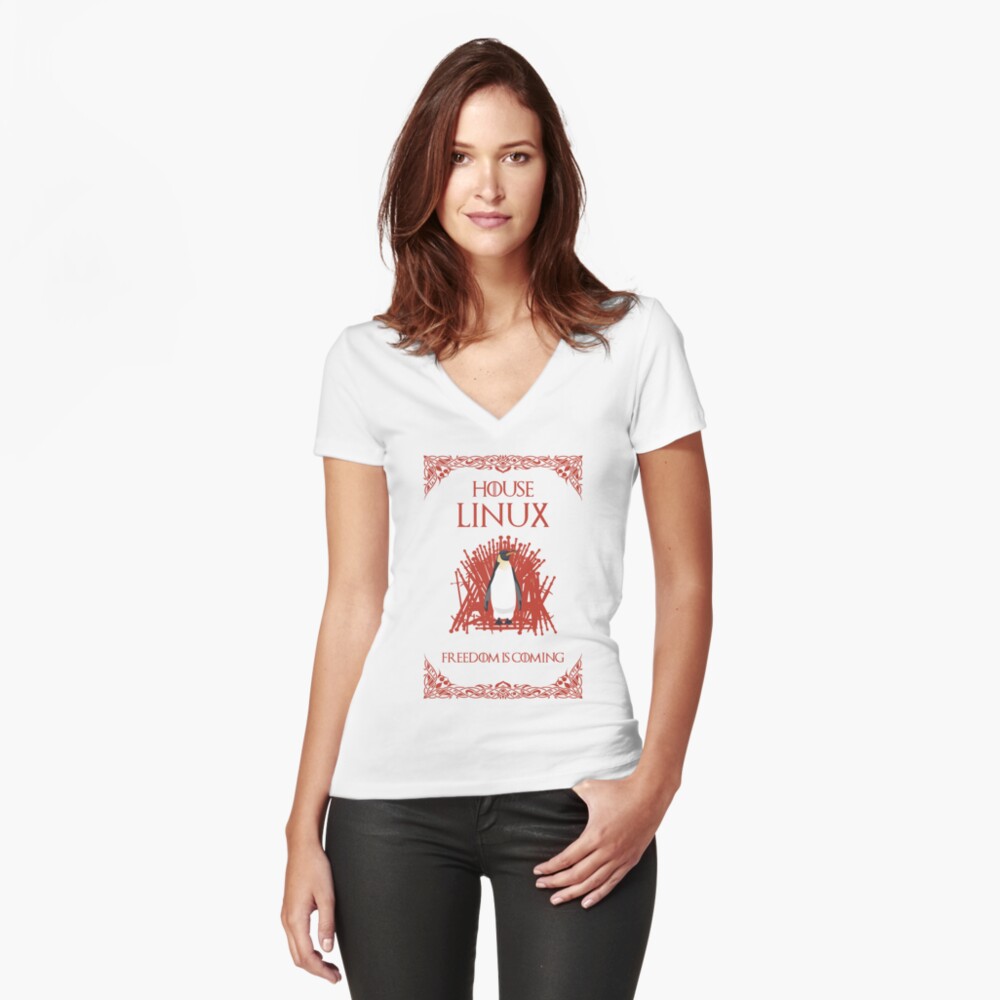 Item preview, Fitted V-Neck T-Shirt designed and sold by ShoeBill99.