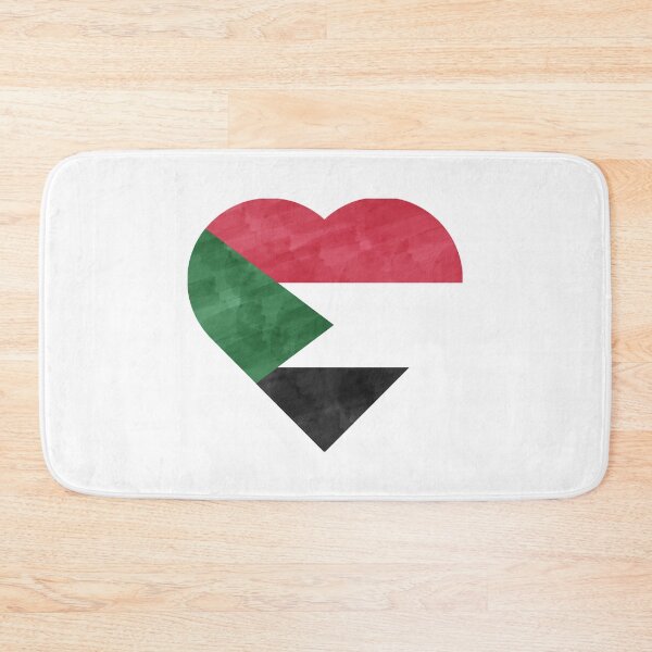 Item preview, Sudan Heart Flag designed and sold by lukassfr.