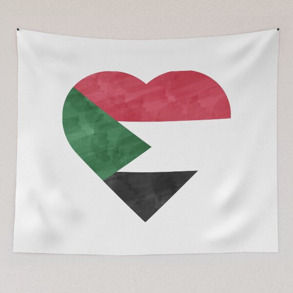 Item preview, Sudan Heart Flag designed and sold by lukassfr.